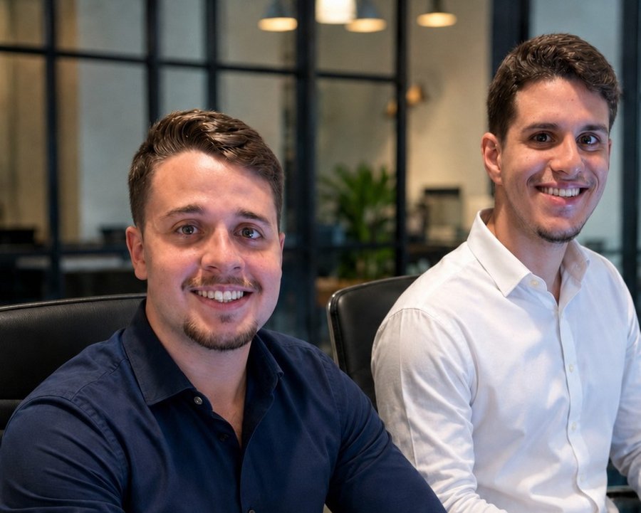 Daniel e Gustavo, sócios da Destino B&D